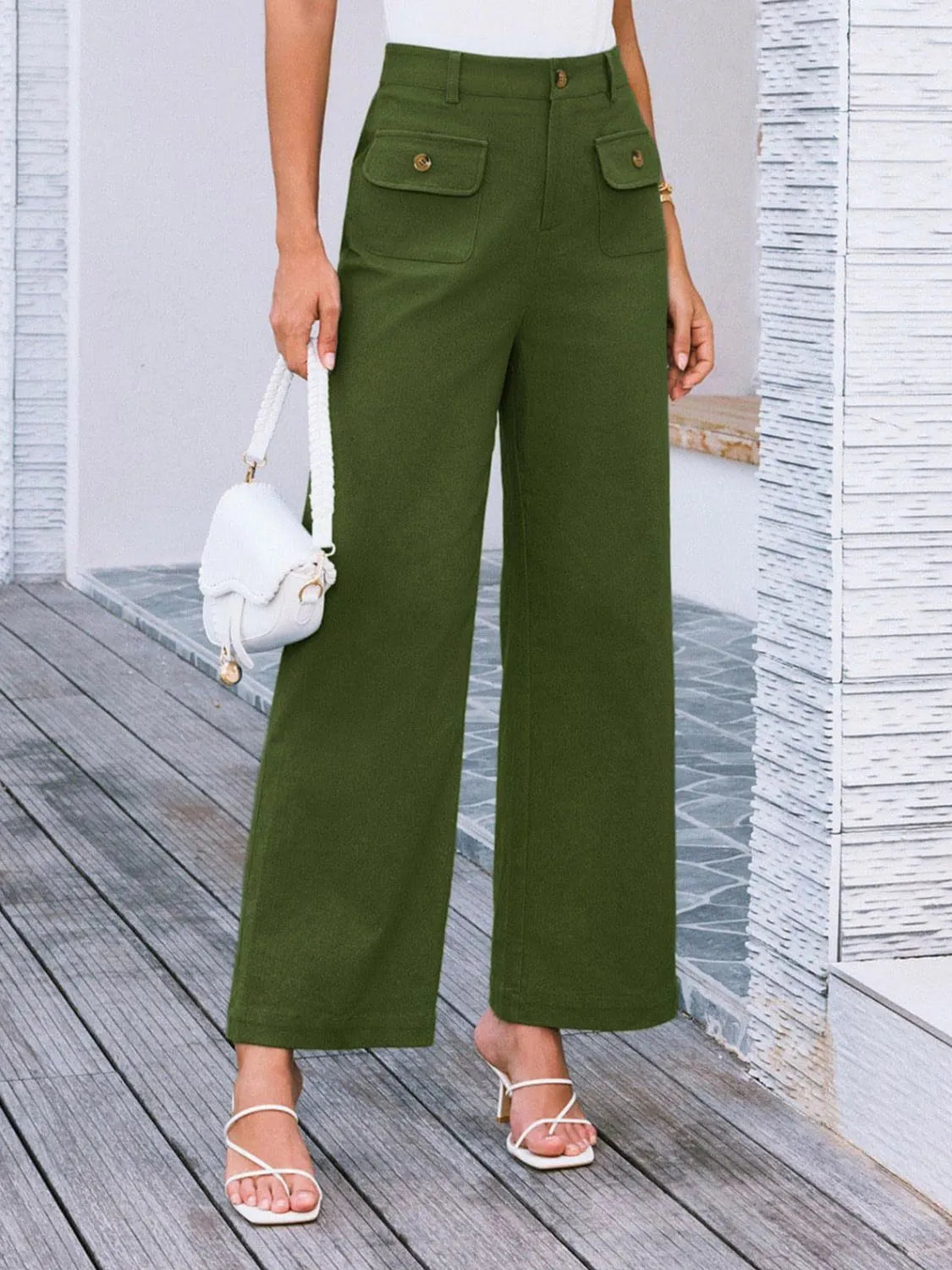 High Waist Wide Leg Pants