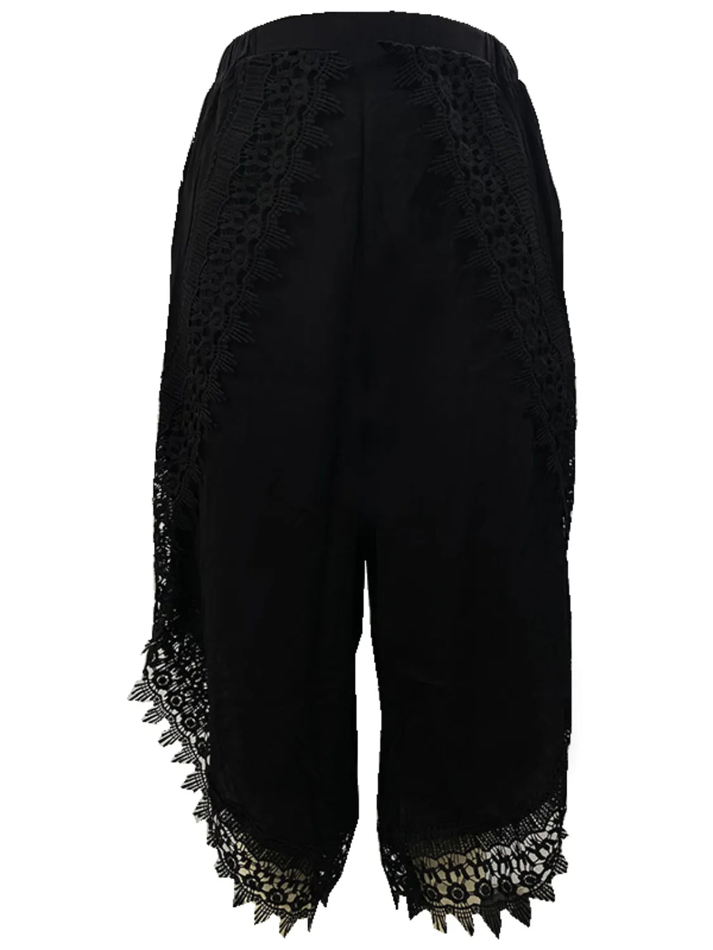 Full Size Lace Detail Wide Leg Pants Plus Size