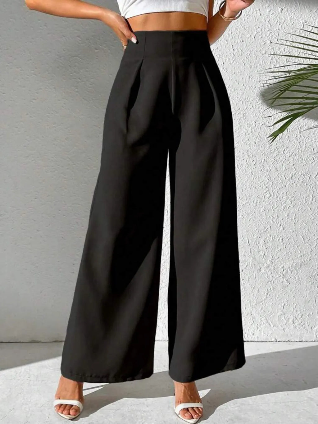 Wide Leg High Waist Pants