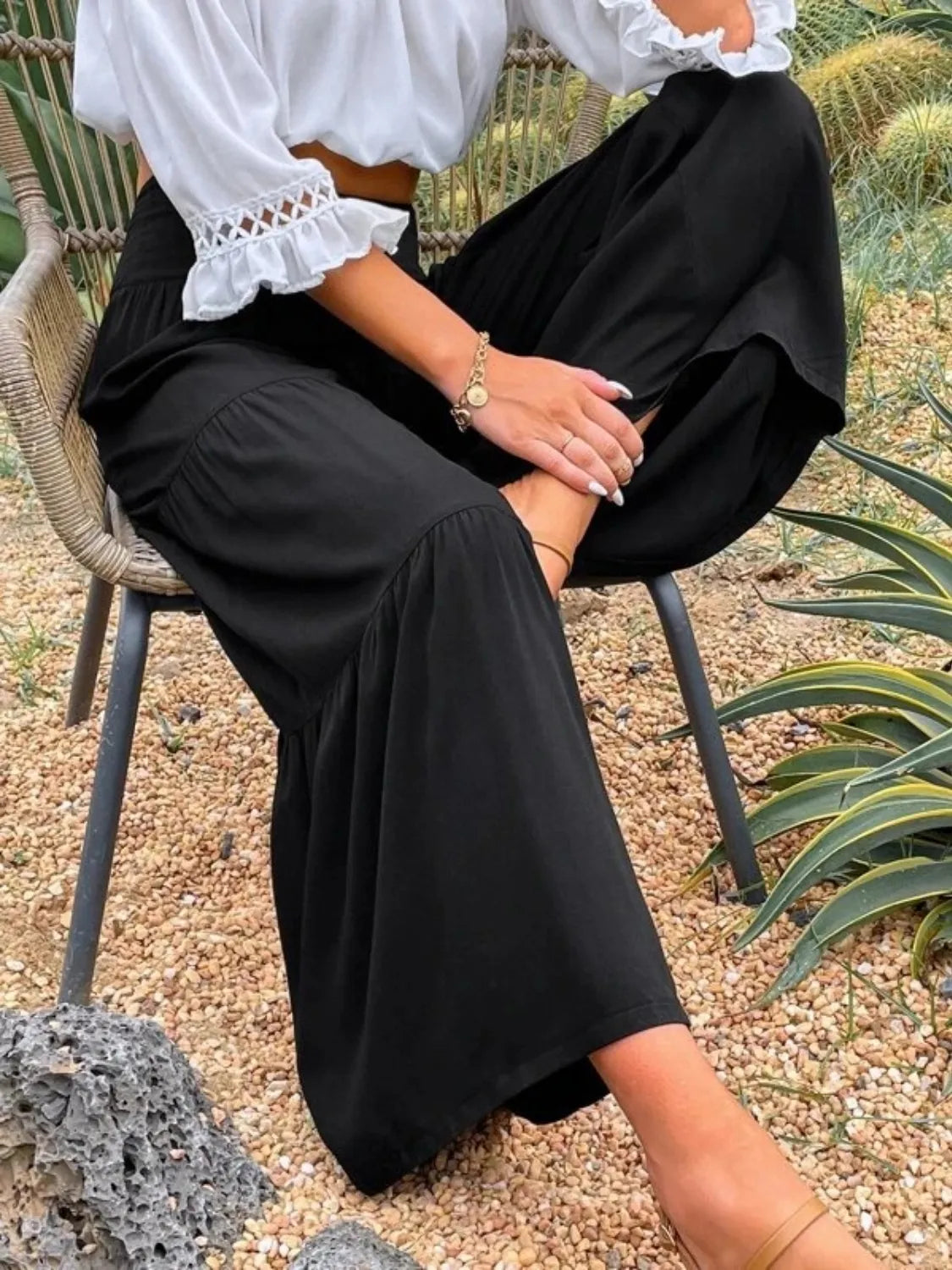 High Waist Wide Leg Pants