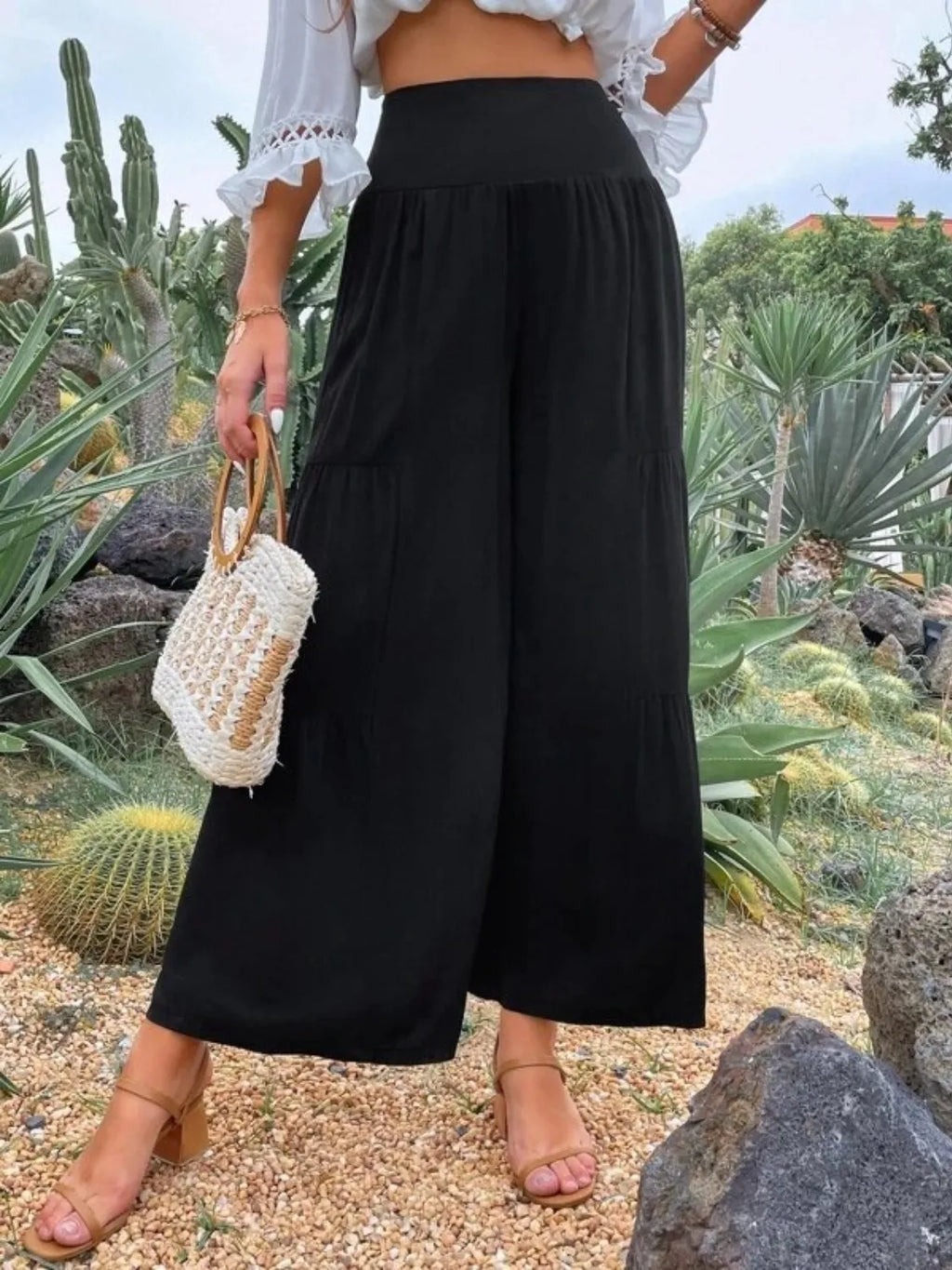 High Waist Wide Leg Pants