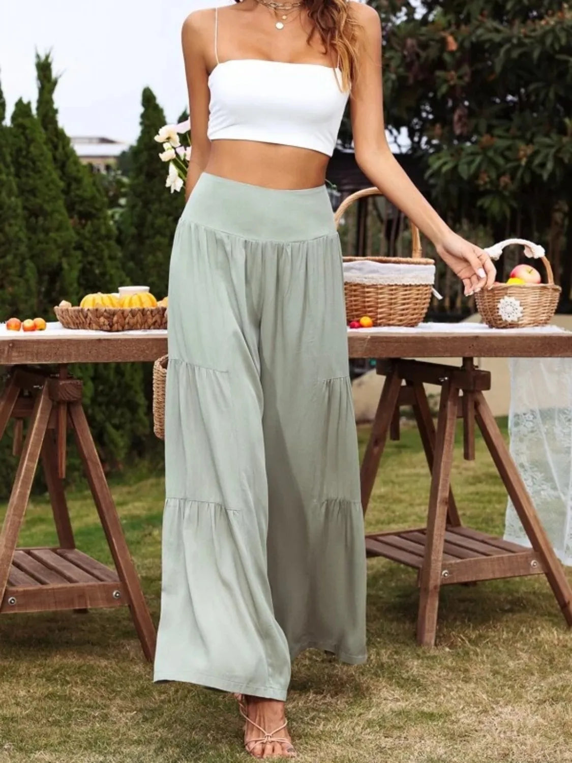 High Waist Wide Leg Pants