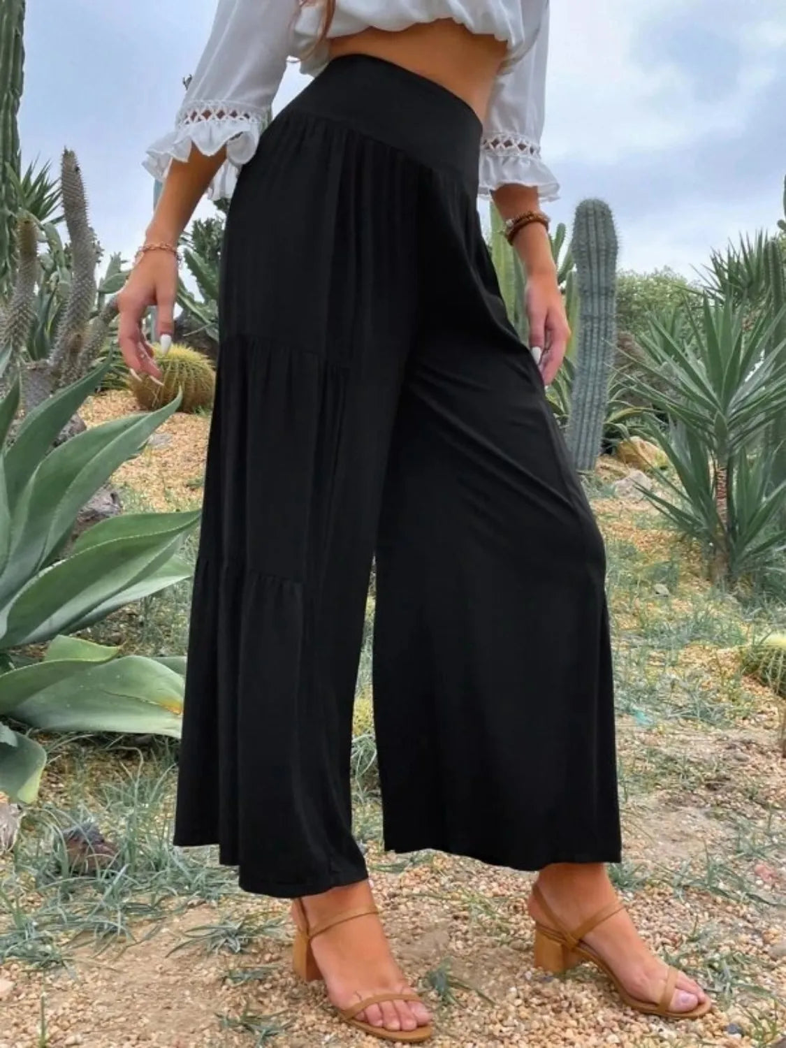 High Waist Wide Leg Pants