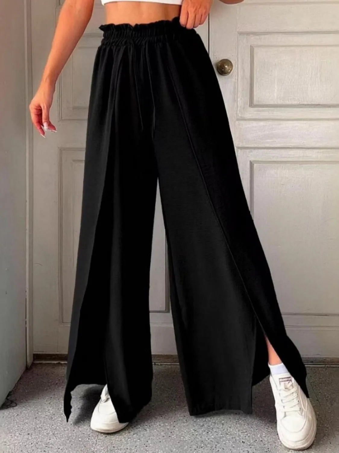 Slit Wide Leg Pants