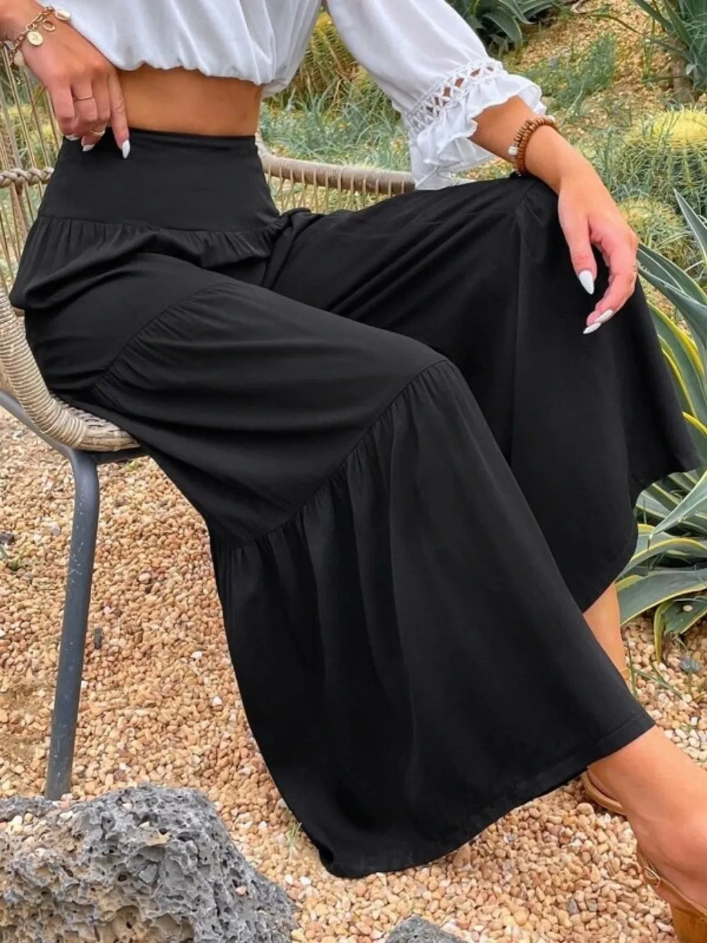 High Waist Wide Leg Pants
