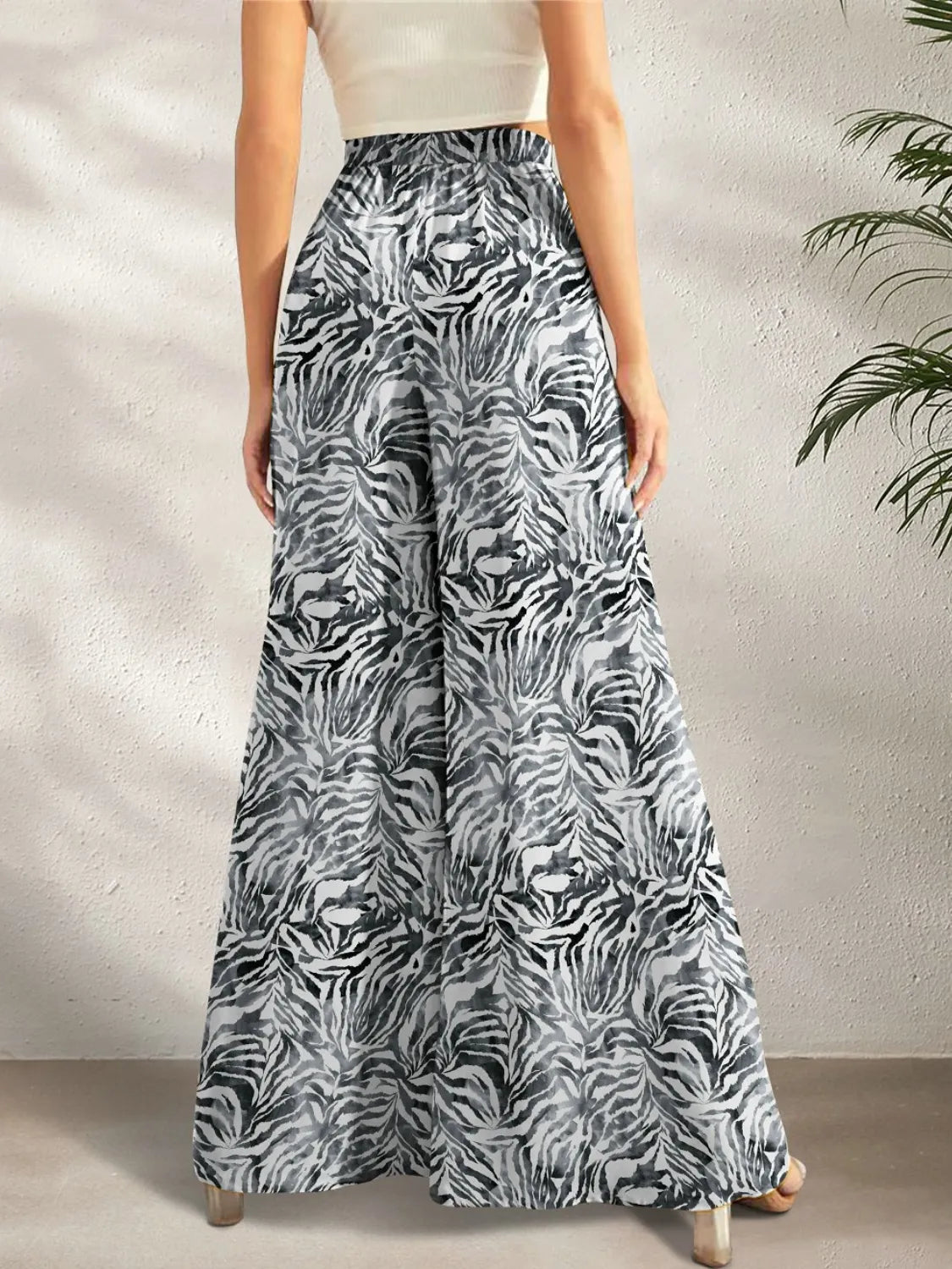 Printed Wide Leg Pants