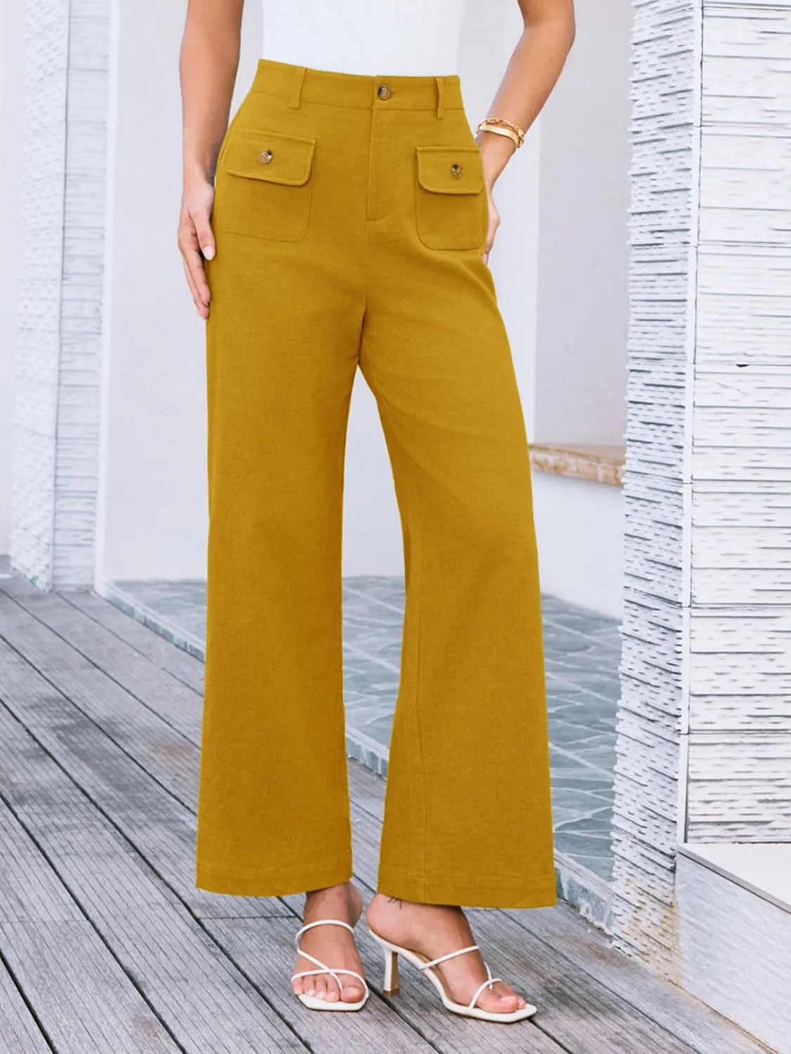 High Waist Wide Leg Pants