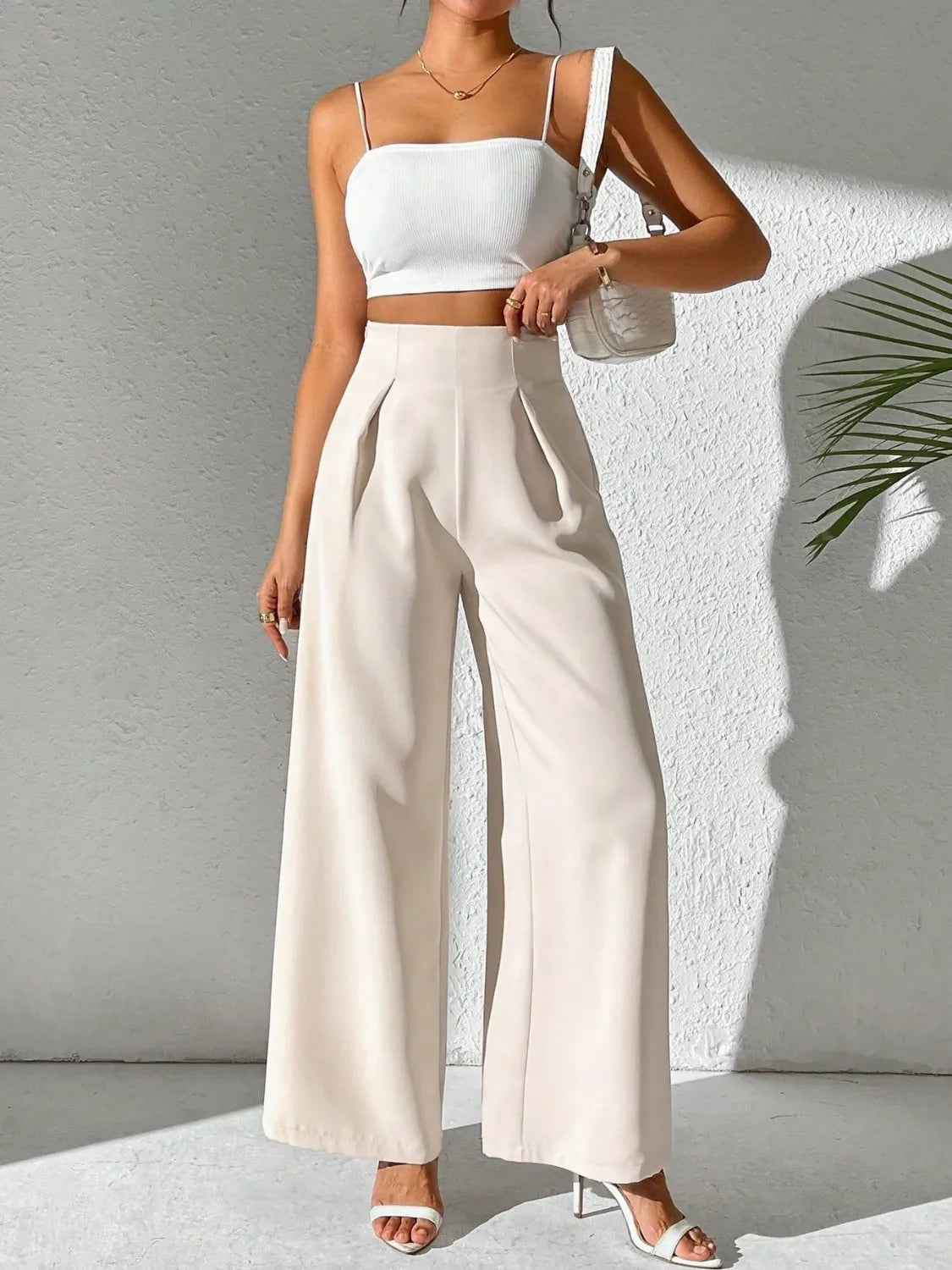 Wide Leg High Waist Pants