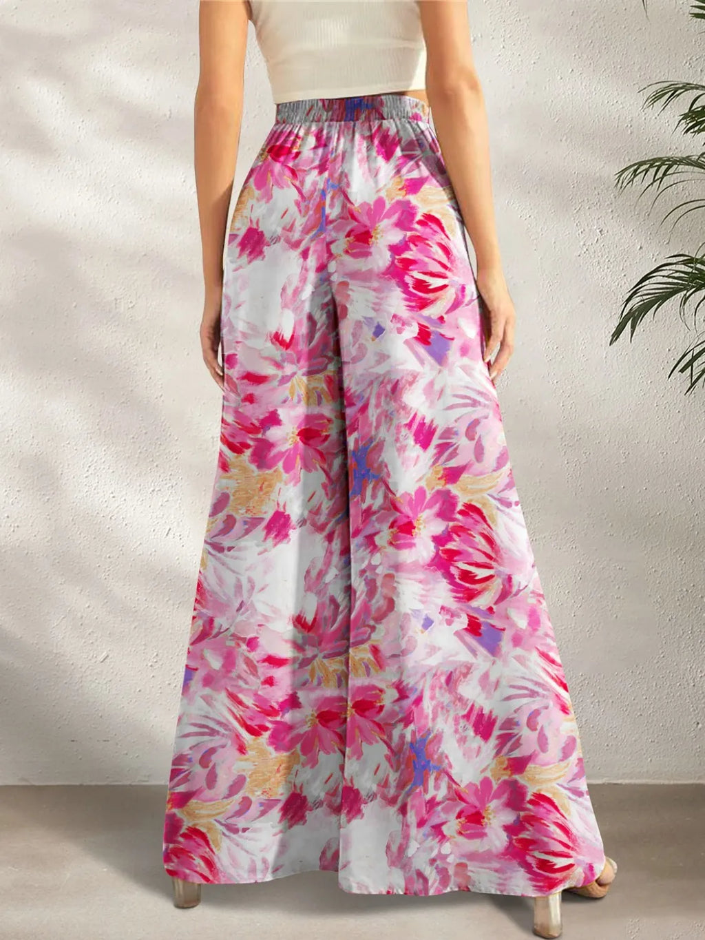 Printed Wide Leg Pants