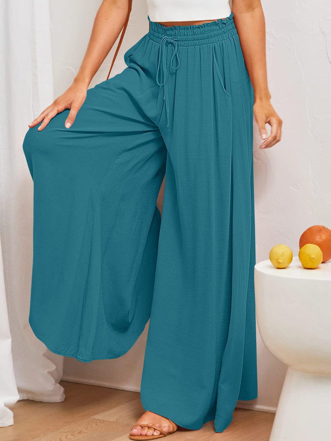 Wide Leg Pants with Pockets