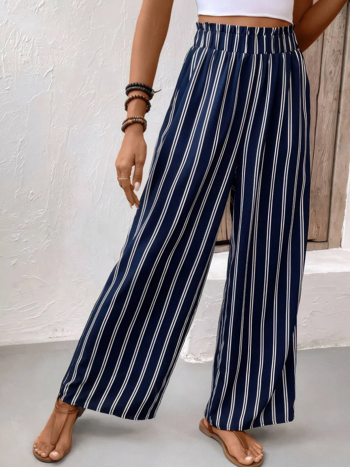 Striped Wide Leg Pants