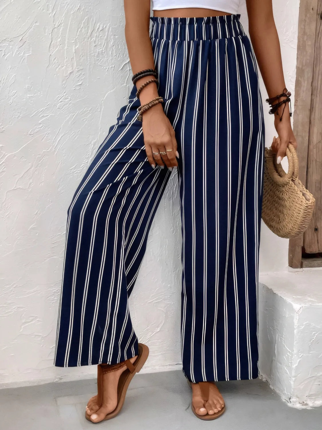 Striped Wide Leg Pants