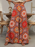 Printed Wide Leg Pants