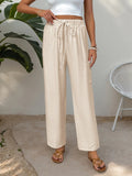 Drawstring Wide Leg Pants