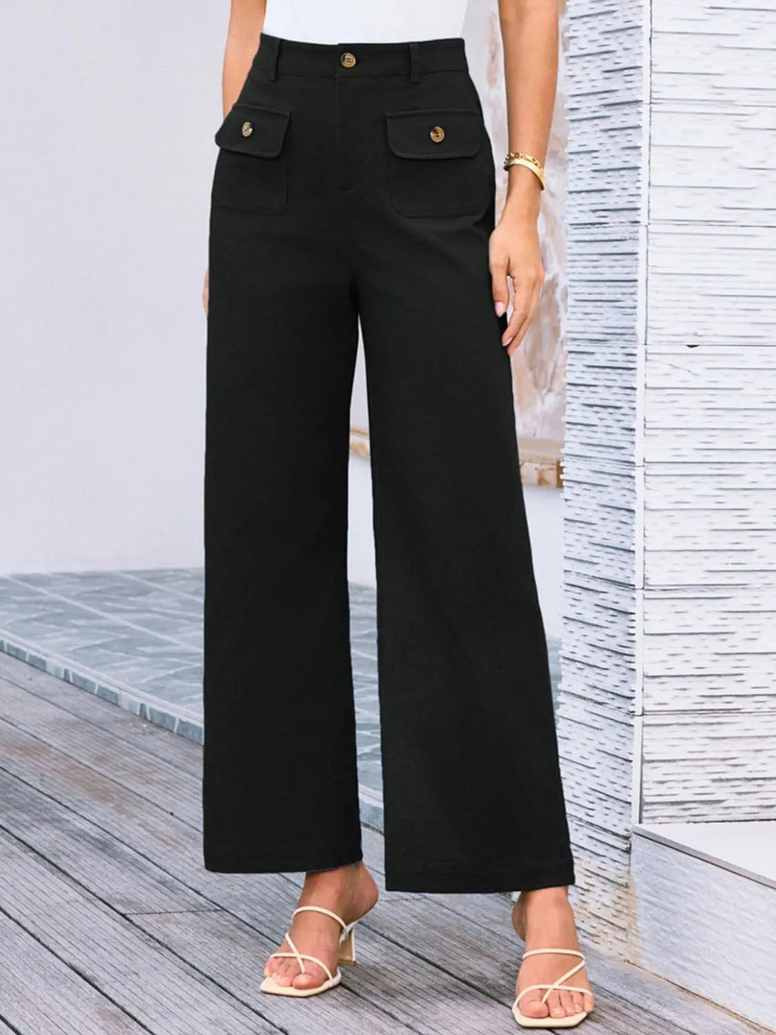 High Waist Wide Leg Pants
