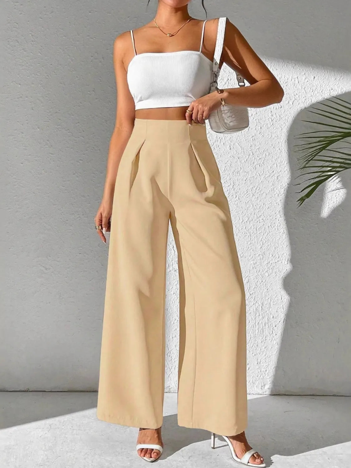 Wide Leg High Waist Pants