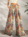Printed Wide Leg Pants